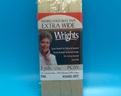 Extra Wide Double Fold Bias Tape - by Wrights  - 1/2 inch - 55 Polyester/45 Cotton -  Khaki 206 097