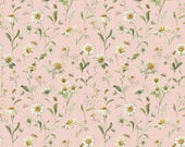 Riley Blake Fabric - Love Me More - by Lisa Audit - CD15633 - color Blush - 1/2 yard - light pink with daisies - Riley Blake - daisies