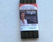 Extra Wide Double Fold Bias Tape - by Wrights  - 1/2 inch - 55 Polyester/45 Cotton -  Olive 206 590