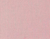 Moda Fabric - Dear Santa by Primitive Gatherings 49262 11 - 1/2 yard - ivory with tiny red hearts - 44" wide - Cotton Fabric - Moda Fabric