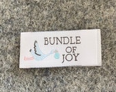 Tag It Ons - Bundle of Joy - 12 tags per packet. 1-1/8" x 5/8" - Little tags that can be attached to your quilts and crafts - Little labels