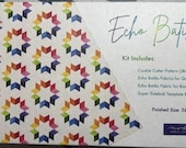 Moda Fabric - Echo Batiks Boxed Kit - Cookie Cutter Pattern included - Cotton - 4369 KIT -Side Kick Ruler included -fabric for top & binding