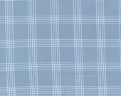 Moda Fabric - Nantucket Summer by Camille Roskelley for Moda - 55262 14 - light blue and off white plaid - 100% cotton - 1/2 yard