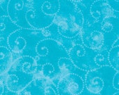 Moda Fabric - Marble Swirls - Robin's Egg color - 1/2 yard - 9908 -38 Turquoise with white swirls - Cotton Fabric