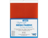 Orange Mesh Fabric - by Annie - 18"x54" - 100% polyester - Color - Pumpkin - Mesh Fabric by Annie