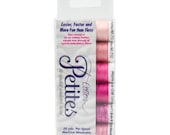 Sulky Cotton Petites - 12 wt - 6 count - Embroidery Thread - Pink Ribbon Collection - hand sewing for embroidery projects