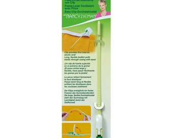 Clover Clip 'n Glide Bodkin - tool for threading ribbon, drawstrings, turning fabric tubes, threading elastic - Bodkin