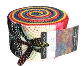 Moda Fabric - Echo Batiks - by Moda - Batik - Jelly Roll - Cotton - 4369 JR - batik 2.5 inch strips - Precuts - Echo Batiks by Moda