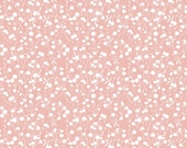 Riley Blake Fabric - Love Me More - by Lisa Audit - C15635 - color coral - 1/2 yard - light coral with small white flowers - Riley Blake