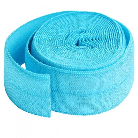 Fold-over Elastic 3/4in Batik Blue - FULL ROLL Fold-over Elastic 3/4in Batik Blue - FULL ROLL