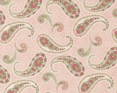Moda Fabric - Promenade by 3 Sisters for Moda - Fabric 44282 14 - Floral - Cotton Fabric - 44" wide - 1/2 yard - light pink with paisleys