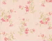 Moda Fabric - Muse by 3 Sisters for Moda - Fabric 44394 14 - 1/2 yard - Cotton Fabric 44" wide  - pink with coral and pink small flowers