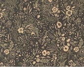 Moda Fabric - Foraged, Found and Hand Me Down - Fancy That Design House by Stephanie Silwinski - black with ivory florals -45636 26-1/2 yard