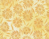 Moda Fabric - Sunshine and Blue Skies 39825 11 - Create Joy Project by Laura Muir - 1/2 yard - yellow  background yellow daisies - Cotton