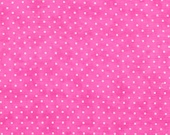 Moda Fabric - Essential Dots - Pink Bubblegum color - 1/2 yard - 8654 - 36 Pink with white dots - Cotton Fabric - Moda Basic