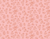 Riley Blake Fabric - Floral Charms - by Kelsey Carlson - C15763 - color pink - 1/2 yard - pink with rosy red flower clusters - Riley Blake