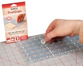TrueCut - True Grips - Non-Slip Adhesive Rings - Apply to the back of any Ruler! - Pack of 15 large and 15 small grips - TrueGrips