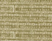 Moda Fabric - Berry and Pine - by Lella Boutique - 1/2 yard - 5244 12 -  olive green background with white Christmas music O Christmas Tree