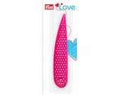 Prym Point turner and seam creaser - Turns points, creases seams or removes basting stitches - hot pink with dots plastic - useful tool