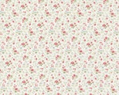 Moda Fabric - Promenade by 3 Sisters for Moda - Fabric 44284 11 - Floral - Cotton Fabric - 44" wide - 1/2 yard - ivory floral print
