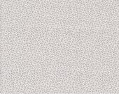 Moda Fabric - Itty Bitty Background Prints by Primitive Gatherings 49285 13 - 1/2 yard - off white with tiny grey leaves  - 44" wide