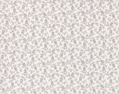 Moda Fabric - Itty Bitty Background Prints by Primitive Gatherings 49288 13 - 1/2 yard - off white with tiny grey flowers and leaves  - 44"