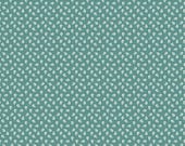 Riley Blake Fabric - New Beginnings  - by Sandy Gervais - C15755 Teal  - Posies - 1/2 yard - Teal with tiny flowers - Teal Posies