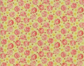 Moda Fabric - Coco by Chez Moi 33393 - 16 - 1/2 yard -  Green with small print Floral design - Cotton Fabric