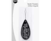 Dritz Needle Threaders - 3 ct - Black handle w instructions - Easy to grip - Diamond shaped wire - for hand sewing and machine needles