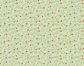 Riley Blake Fabric - Gingerbread Kisses - by Doodlebug Designs - C16446 - color green - 1/2 yard - light green with Christmas lights - RBD