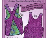Crisscross Apron Pattern - by Mary Mulari - One size fits most - Paper Pattern for a reversible crisscross apron with no ties