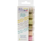 Sulky Cotton Petites - 12 wt - 6 count - Embroidery Thread - New Baby Collection - hand sewing for embroidery projects - neutrals and pink