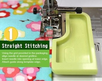 Clover 6-in-1 Stick 'n Stitch Guide - A reusable guide that sticks to your sewing machine to help you sew straight!!