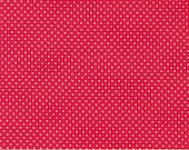 Moda Fabric - Holiday Americana Christmas Red - Red color with white dots - 1/2 yard  - 20737 42 - Cotton Fabric - 1/2 yard