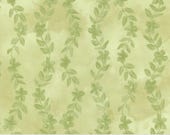 Moda Fabric - Sweet Cecily -  by Janet Clare - 1/2 yard - 24646 13 - light green with dark green vines of leaves and flowers - cotton fabric
