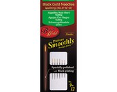Clover Black Gold Betweens Needles - Sizes 9, 10, 12 - 6 count - hand quilting needles - Betweens Size 9, 10, 12 - Coated - smooth gliding