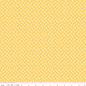 Riley Blake Fabric - New Beginnings  - by Sandy Gervais - C15755 Buttercream  - Posies - 1/2 yard - Yellow with tiny flowers - Buttercream
