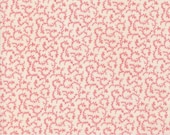 Moda Fabric - Sally's Stitches - by Betsy Chutchian - 1/2 yard - 31715 12 - off white with red vines - cotton fabric - 44" wide