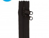 By Annie Double-Slide 30" Handbag Zipper - Nylon Coil - Great for bags and carriers - Color black - 30" handbag zipper