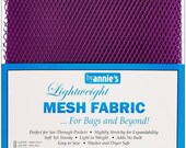 Purple (Tahiti) Mesh Fabric - by Annie - 18"x54" - 100% polyester - Color - Tahiti (purple) - Mesh Fabric by Annie