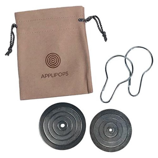 Applipops - ProPack 8 by Ellen's Quilts II - Stainless steel circle templates with a suede bag - Applique circles - Pressing Perfect Circles