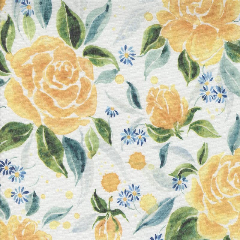 Yellow Rose Fabric - Etsy