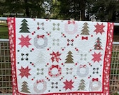 Berry and Pine Quilt Kit - by Lella Boutique - Holiday Connections Pattern by Coach House Designs - 63x72 - Fabric for quilt top and binding