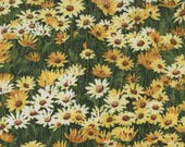 Moda Fabric - Wildflowers 2024 by Moda Fabrics - 33773 14 - 1/2 yard - 100% cotton - quilting fabric - green with daisies - by Moda