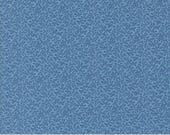 Moda Fabric - Sally's Stitches - by Betsy Chutchian - 1/2 yard - 31720 14 - light blue with dark blue small leaves- cotton fabric - 44" wide