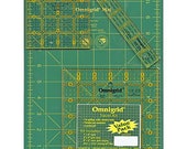 Omnigrid - The Quilting Travel Kit for Rotary Cutting and Pressing - 8 3/4x11 3/4 cutting mat, rulers 6", 4", 1"x6" - for Rotary cutting