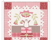 Jingle Bells Mini Quilt or throw pillow pattern - by Bunny Hill Designs - A paper pattern featuring A Very Sweet Christmas fabric