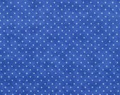 Moda Fabric - Essential Dots - Royal Blue color - 1/2 yard - 8654 - 30 -  Royal Blue with white dots - Cotton Fabric - Moda Basic