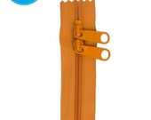 By Annie Double-Slide 30" Handbag Zipper - Nylon Coil - Great for bags and carriers - Color gold - 30" handbag zipper
