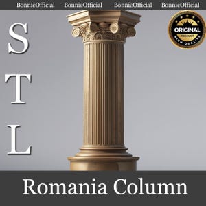 Columna rumana STL: Escultura de ruinas antiguas para impresión 3D